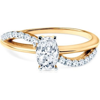 SAVICKI Годежен пръстен Savicki: двуцветно злато, цирконий