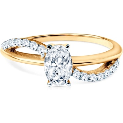 SAVICKI Годежен пръстен Savicki: двуцветно злато, цирконий