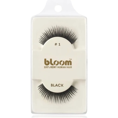 Bloom Natural изкуствени мигли от естествен косъм No. 1 (Black) 1 см