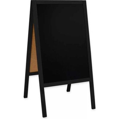 A-Z Reklama CZ Dřevěný poutač s křídovou tabulí – plocha 53 × 80 cm – černý – kód PMPCHBLACK-L