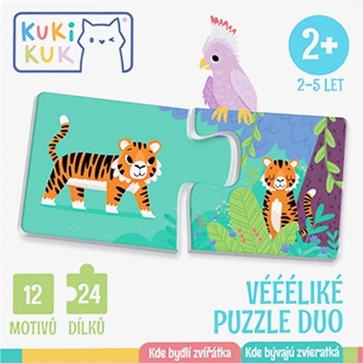 EFKO KukiKuk Véééliké Puzzle duo: Kde bydlí zvířátka