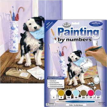 Malování podle čísel Pejsek s dopisem