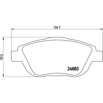 BREMBO Sada brzdových platničiek P61 103X