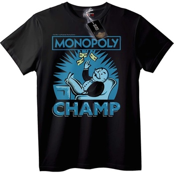 NOONEBRAND Тениска Шампион на Monopoly - XL, Black
