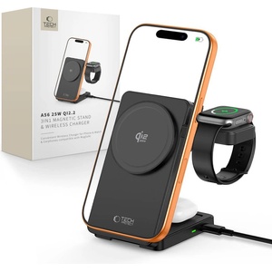 Tech-Protect a56 3in1 magnetic magsafe wireless charger 25w qi2.2 black (5906302324415)