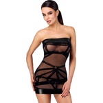 Noir Handmade F359 Bondesque Off-Shoulder Mini Dress Black XL