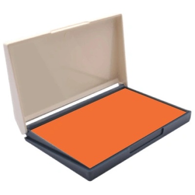 Shiny Poduška pre drevené pečiatky oranžová 11 x 7 cm