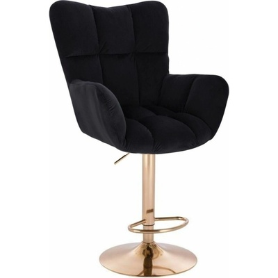 LuxuryForm Design Aurora Velur na zlatom tanieri čierne