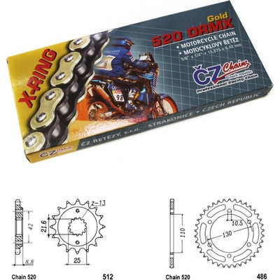 ČZ Řetězová sada Kawasaki ER-5 97-06
