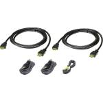 ATEN 2L-7D02UHX5 USB HDMI Dual Display Secure KVM Cable Kit 1, 8 m Black (2L-7D02UHX5)