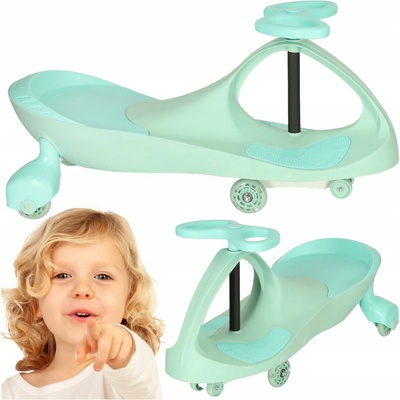 Ecotoys Gravitačné Odrážedlo Detské Koleso Led Zelené