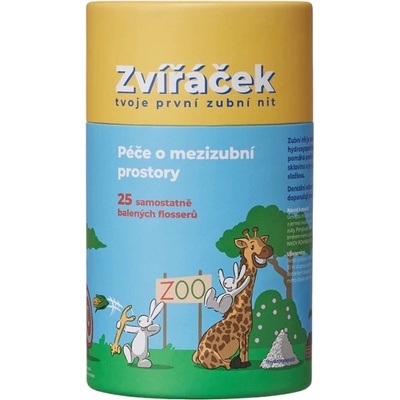 Bob a Bobek Zvířáček detská zubná niť 25 ks