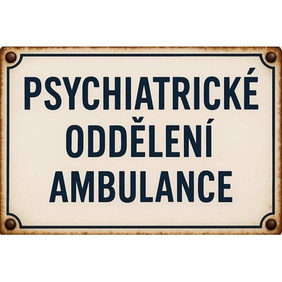Ceduľa Psychiatrie oddělení ambulance
