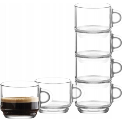 LAV COZY KOMPLET 6 SKLENENÝCH ŠÁLOK NA KÁVU A ČAJ 91 ml