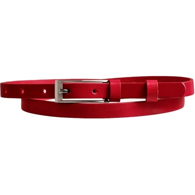 Penny Belts dámský kožený úzký pásek 15-1-93 červený