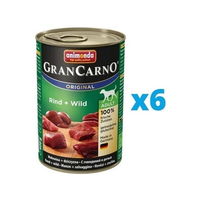 Animonda Gran Carno Adult hovězí & zvěřina 6 x 400 g