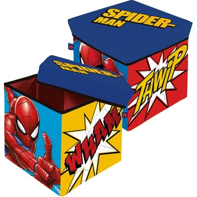 Arditex Taburet SPIDERMAN s modrým víkem 30×30×30 cm