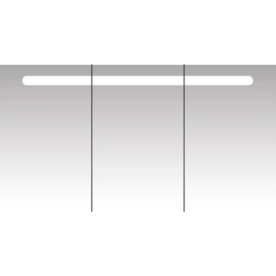 Intedoor Zrcadlová skříňka s LED osvětlením a oboustraným zrcadlem, korpus bílý, 120×14×64 cm TONIC ZS 120 01 TONIC ZS 120 01 TONIC ZS 120 01