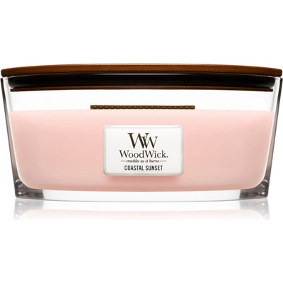 WoodWick Coastal Sunset ароматна свещ с дървен фитил (hearthwick) 453 гр