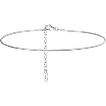 DELIS Сребърна гривна за глезен от проба 925, jw1522, змийски модел, с родиево покритие (jw1522)