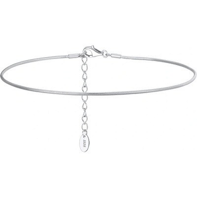DELIS Сребърна гривна за глезен от проба 925, jw1522, змийски модел, с родиево покритие (jw1522)