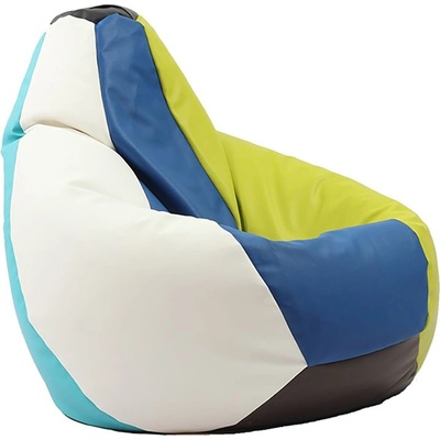 PUFRELAX Пуф, круша, 220л. , Nirvana Hobbit - Mozaic, Еко кожа, Пълнеж от Полистиролни перли, Цвят според складовата наличност (PUF-G-NH-CR-MZC)