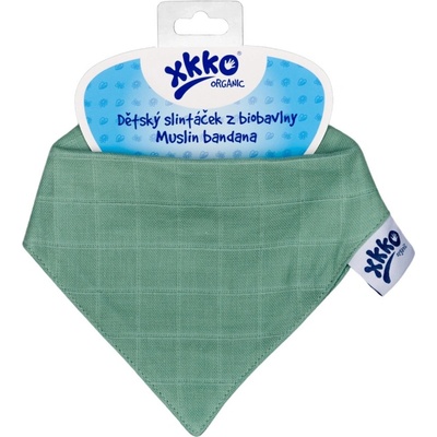 XKKO Organic Staré časy Šatka - Granite Green