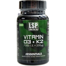 LSP nutrition Vitamin D3 5600 IU K2 200mcg 60 vege kapslí