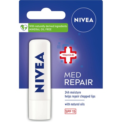 Nivea Балсам за устни Med Repair, 4.8 g