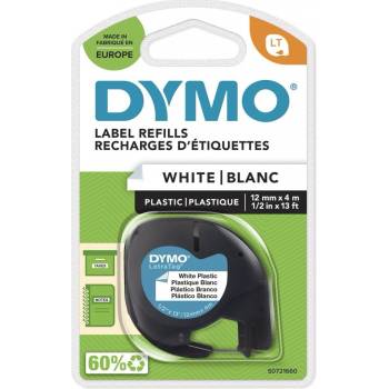 Dymo LetraTag páska plastová 12mm x 4m, bílá, 59422, S0721660