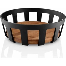 Košík na pečivo NORDIC KITCHEN 22 x 7 cm, černá, plast / bambus, Eva Solo