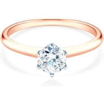 SAVICKI Годежен пръстен The Journey: двуцветно злато, лабораторен диамант
