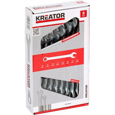 Kreator sada klíčů očko/otevřený 8-19 mm 8ks KRT500008