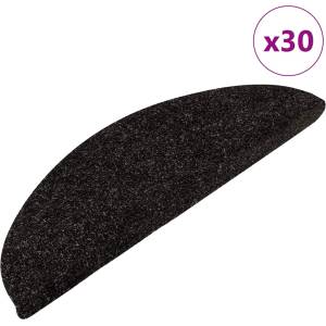 vidaXL Самозалепващи стелки за стълби, 30 бр, черни, 56x17x3 см (3365905)