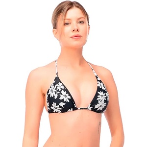 MARTES Feni bikini top - Black (Ecru Big Flowers)