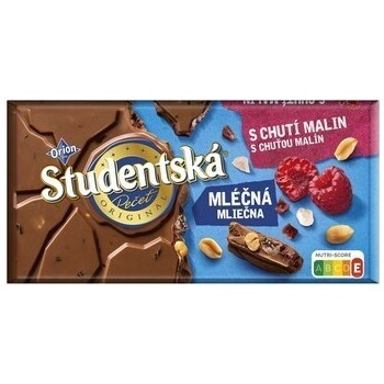 ORION ŠTUDENTSKÁ PEČAŤ mliečna malína 170 g