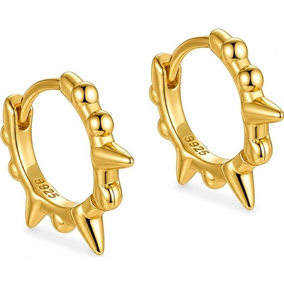Olivie stříbrné náušnice HROTY GOLD 8497