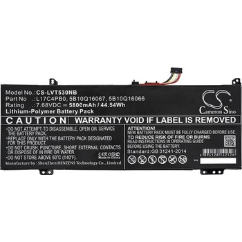 Cameron Sino Батерия за лаптоп LENOVO IdeaPad 530S, Yoga 530-14A L17C4PB0 7, 68V 5800mAh LiPo CAMERON SINO (CS-LVT530NB)