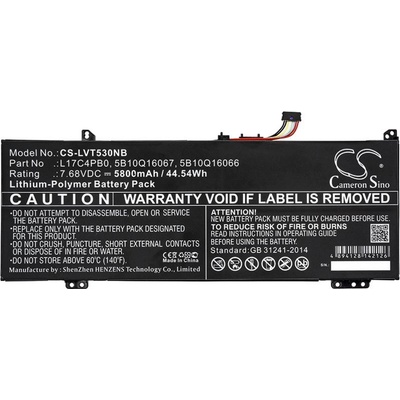 Cameron Sino Батерия за лаптоп LENOVO IdeaPad 530S, Yoga 530-14A L17C4PB0 7, 68V 5800mAh LiPo CAMERON SINO (CS-LVT530NB)