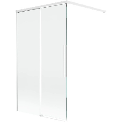 Mexen Rox 2-крилен плъзгащ се параван за баня 100 x 150 см, прозрачен, бял - 8C9-100-003-20-00 (8C9-100-003-20-00)