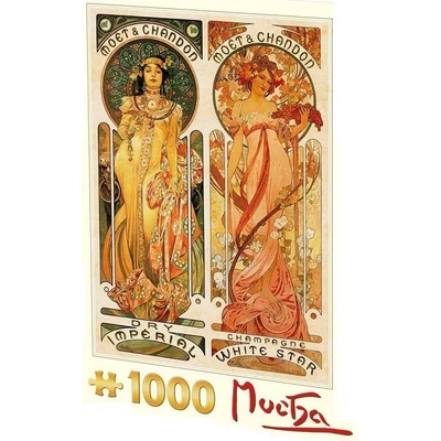 D-Toys - Puzzle Mucha: Moet Chandon - 1 000 piese