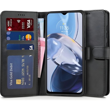 Tech-Protect Tech - Protect кожен калъф калъфче за Motorola Moto E22 / Moto E22i - черна KP25597 (25597)
