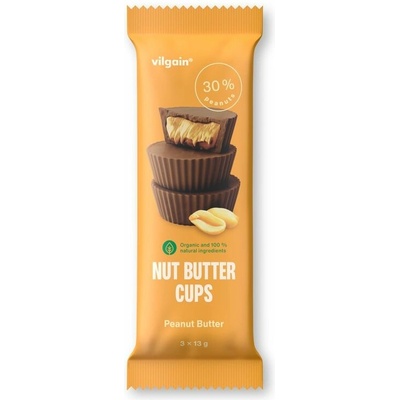 Vilgain Nut Butter Cups BIO arašidové maslo 3 x 13 g