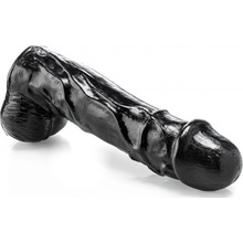 HardToys Bruce čierne vinylové dildo 27 x 5,7–7 cm