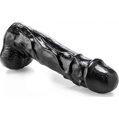 HardToys Bruce čierne vinylové dildo 27 x 5,7–7 cm