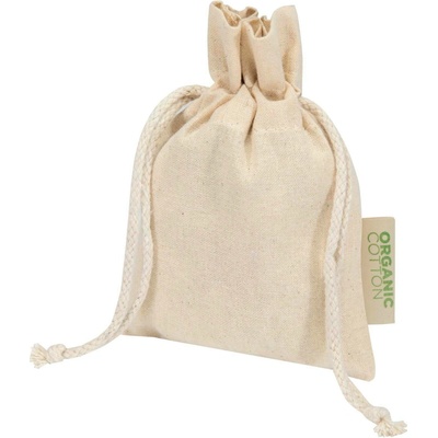 Odisha darčeková taška 140 g/m² z org. materiálu OCS – 15 x 10 cm, hnedá Natural
