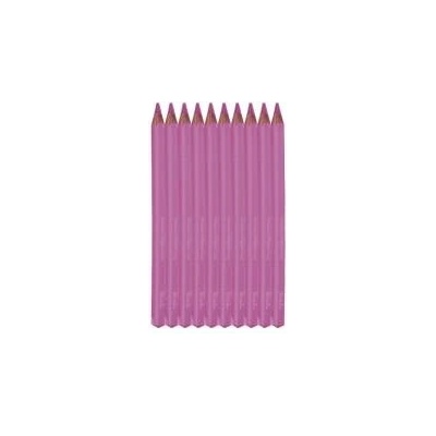 KzL pastelky trojhranné Lak růžová 10 ks 71611 131