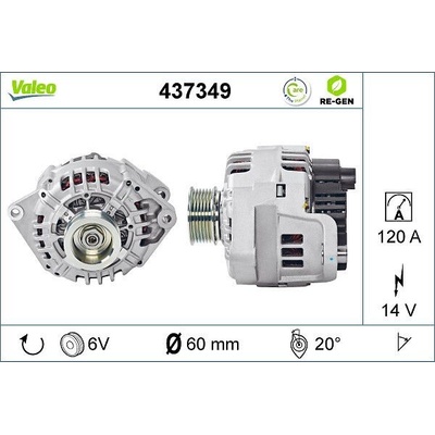 Alternátor VALEO RE-GEN REMANUFACTURED 437349