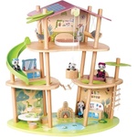 Hape Дървен комплект Hape - Бамбуковата къща на пандите, 25 части (H3413)