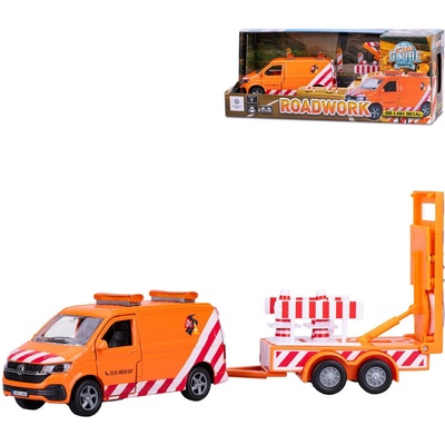 Kids Globe Traffic Volkswagen Transporter 27 cm kov zpětný chod s se světlem a zvukem